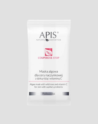 Maska algowa dla cery naczynkowej z dziką różą i witaminą C Couperose-Stop Apis - 1