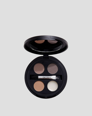 Palette of 3 Eyeshadows and Clear Brow Wax for Long-lasting Effect Gosh - 1