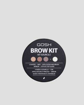 Palette of 3 Eyeshadows and Clear Brow Wax for Long-lasting Effect Gosh - 3