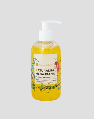 Gentle bath liquid for children Natural Mega Foam with sea buckthorn oil Natura Option - 1