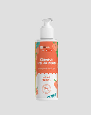 Shampoo and body wash gel 2in1 for children with peach scent HiSkin - 1