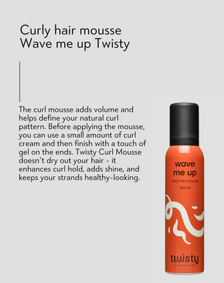 Wave me up Twisty curly hair mousse fixes the curl without weighing it down - 5
