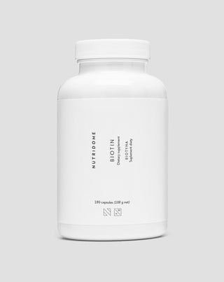 Biotin capsules 2500 mcg vitamin H for hair, skin and nails Nutridome 180 pcs - 1