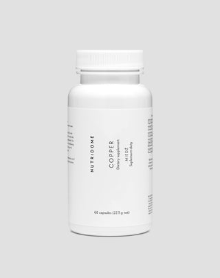 Copper capsules, supplement for immunity, hair pigmentation, and antioxidant protection, Nutridome 60 pcs. - 1