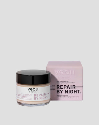Veoli Botanica Second skin Repair by night face cream with lipid protection