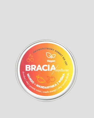  Fruity sorbet for dry and chapped lips cherry mango and tangerine Bracia Mydlarze