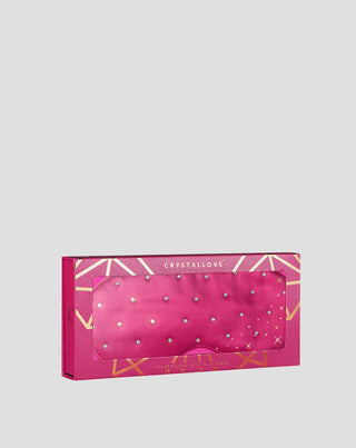  Silk sleeping eye mask decorated with crystals – hot pink Crystallove_4 - 4