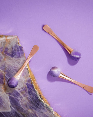 3D Eye Massager with Amethyst and Cream Applicator Crystallove - 2