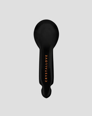 Gua sha massager for under eyes made of black obsidian – facial reflexology Crystallove - 1