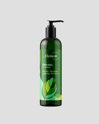 Smoothing and strengthening conditioner with keratin and basil extract Element - 1