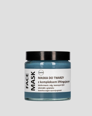 Lifting mask for face with bioferment of algae, coenzyme Q10 and pomegranate extract La-Le - 1