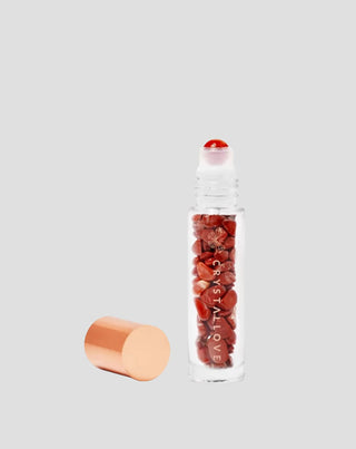 Bottle with crystals for oil – red jasper Crystallove