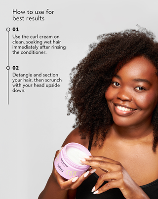 Twisty curl cream for curly hair styling with flax and oat extracts - 3