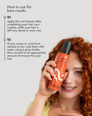 Wave me up Twisty curly hair mousse fixes the curl without weighing it down - 3