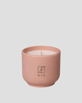 Mys peppermints scented soy candle in a ceramic pot