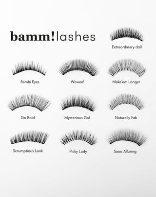 Bamm!Lashes Extraordinary Doll 2D false strip eyelashes for repeated use natural effect - 6