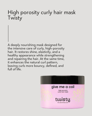 Twisty mask for curly, high porosity hair with shea butter and hemp oil - 3