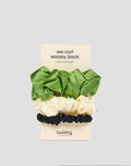 Green, cream, black
