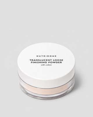 Loose, transparent finishing powder with a silky finish Nutridome