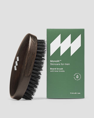 Beechwood beard punch with natural boar bristles Monolit - 4