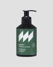 Facial cleansing gel with postbiotics and panthenol to cleanse and care for beards Monolit