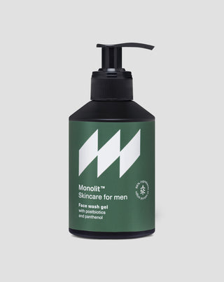 Facial cleansing gel with postbiotics and panthenol to cleanse and care for beards Monolit - 1
