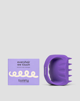 Twisty soft silicone scalp massager to stimulate microcirculation