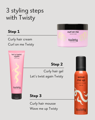 Twisty Curl Set – cream + mousse + styling gel for styling and caring for curly and wavy hair - 4